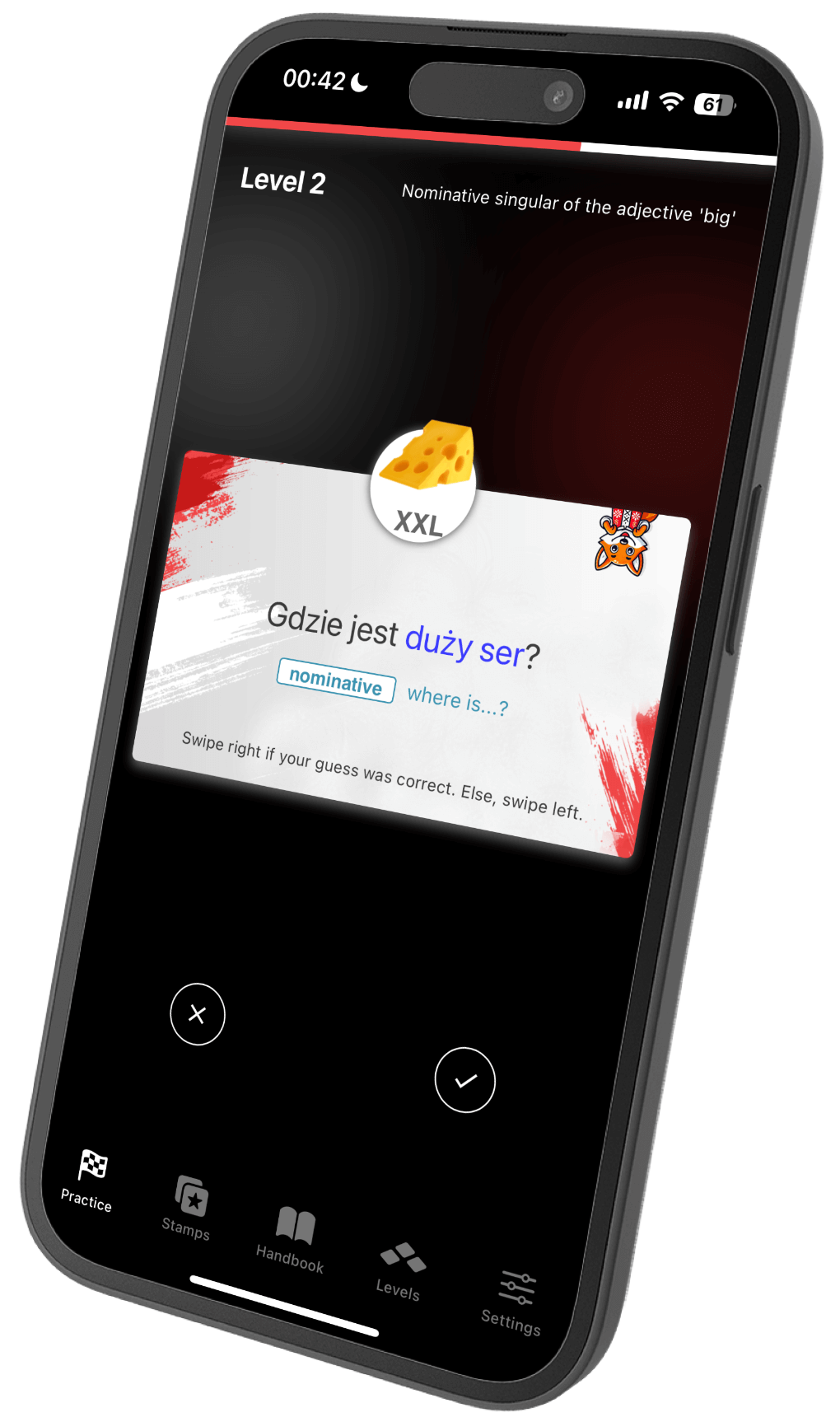 Polish Cases App on an iPhone